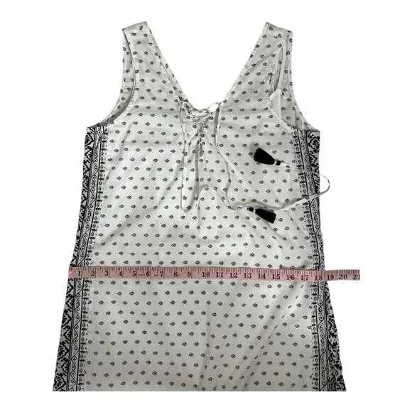 VINEYARD VINES White Black Fan Border Print Beach Maxi Dress Women Size XS - Picture 10 of 15